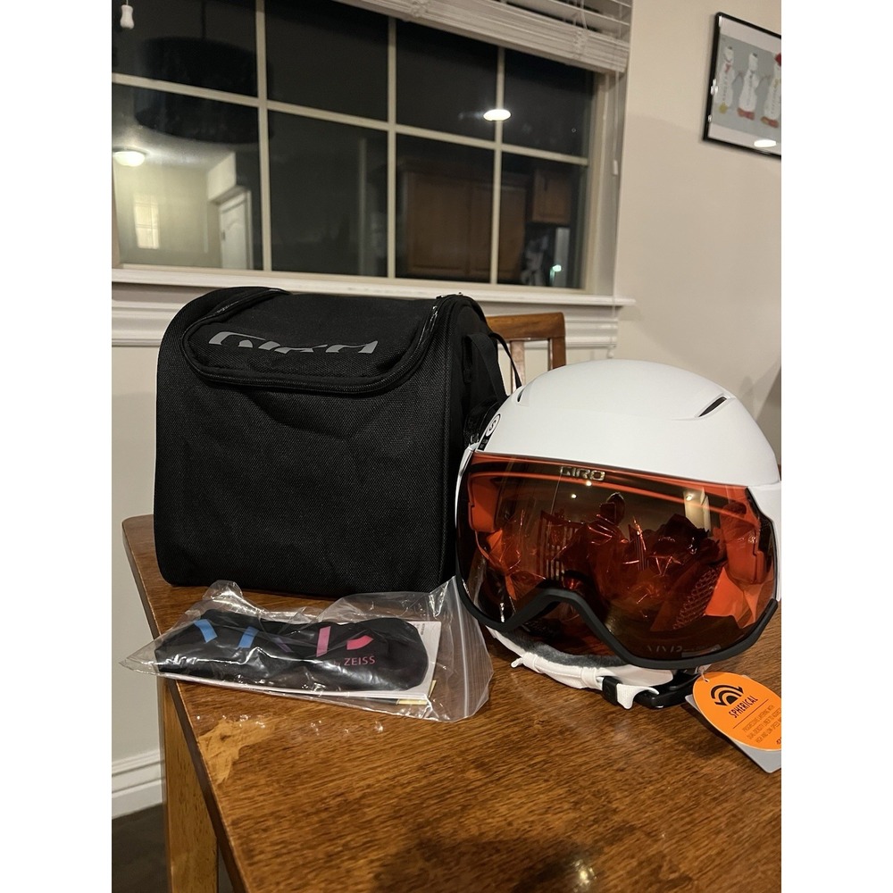 Giro Aria Mips Spherical Women's Matte White Helmet With Carrying Bag $525 Small